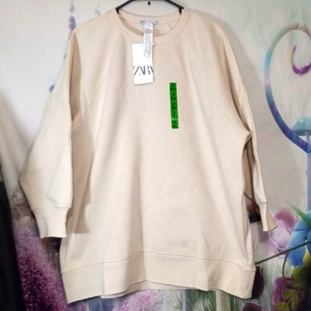 Zara NWTS cream pull over